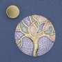 Magnetic Brooch Accent - Enamel on Gold-Tone Metal 50mm+