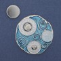 Magnetic Brooch Accent - Silver Enamel on Silver-Toned Metal 48 mm+