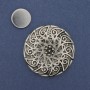 Magnetic Brooch Accent, Silvery Metal, 41 mm+