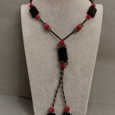 Necklace 'Assorted Stones and Beads', length 70 cm+
