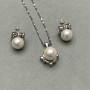 Mallorca Pearl Pendant on Chain 40 cm ± and Stud Earrings