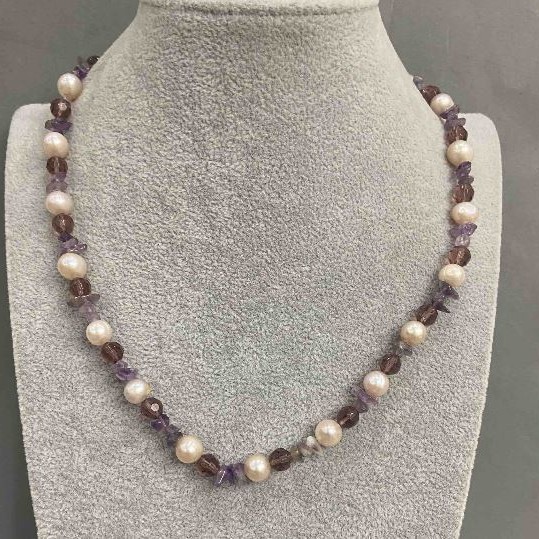 Assorted Stone Necklace, length 44 cm ± toggle clasp