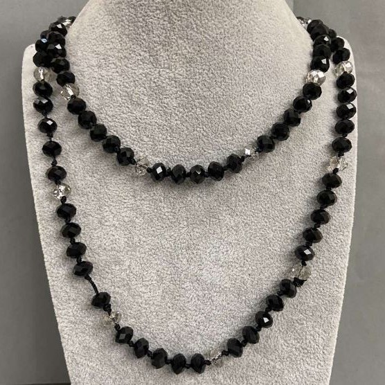 Long Czech Crystal Necklace, 120 cm+