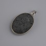 Lava Pendant in Oval Bezel, diameter 26×20 mm ±, length 35 cm ±