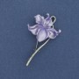 Brooch-pendant 'Flower' enamel on silver-tone metal 56×30 mm+