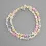 Mother-of-Pearl Beads, Tumbled, diameter 5–7×4–6 mm, length 39 cm ± on a thread