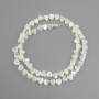 Mother-of-pearl heart beads, diameter 6×6.5 mm, 5 mm ±, thread length about 40 cm