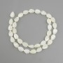 Mother-of-pearl leaf-shaped beads, diameter 12x8 mm, length 41 cm+- on thread