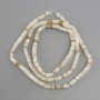 Mother-of-Pearl Rondelle Beads, 4×1–1.5 mm, 62 cm length on beading wire
