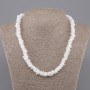 Necklace of unpolished Scarf Shell chips, diameter 8-12×1.5-2 mm, length 45 cm ± with clasp