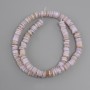 Scapharca shell beads, rondelle shape, diameter 6–6.5 mm × 1.5 mm, length 38 cm ±, on fishing line