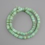 Scapharca shell rondelle beads, diameter 6×1–2.5 mm, length 38 cm ± on thread