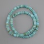 Scapharca shell rondelle beads, diameter 6×1.5-2 mm, length 38 cm ± on thread