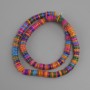 Scapharca shell beads, rondelle, diameter 6–6.5 mm, thickness 1.5–2 mm, on thread, about 38 cm long