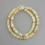Scapharca shell rondel beads, diameter about 6–6.5 mm, 5×1.5 mm ±, length 39 cm ± on thread