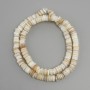 Skafarka Abalone Shell Rondelle Beads, diameter 6.5×1.5–2 mm, length 39 cm on thread