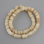 Scapharca shell rondelle beads, diameter 8.5–9×1.5–2 mm, length about 39 cm on thread