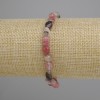 Rhodonite faceted bead bracelet, diameter 7–13×6–7 mm, 5 mm ±, length 18 cm ±, stretch