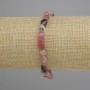 Rhodonite faceted bead bracelet, diameter 7–13×6–7 mm, 5 mm ±, length 18 cm ±, stretch