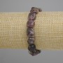 Tourmaline tumbled bracelet, bead diameter 10-14×10-11 mm, length 18 cm ± stretch