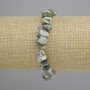 Bracelet made of moss agate chips, diameter 6-10×2-4 mm ±, length 18 cm ± stretch