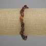 Bracelet with Hessonite Garnet, tumbled beads, diameter 7-10×5-6 mm, 5 mm±, length 18 cm ± stretch