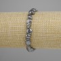 Hematite Faceted Bracelet, diameter 6-10×7-7 mm, 5 mm ±, length 18 cm ± stretch