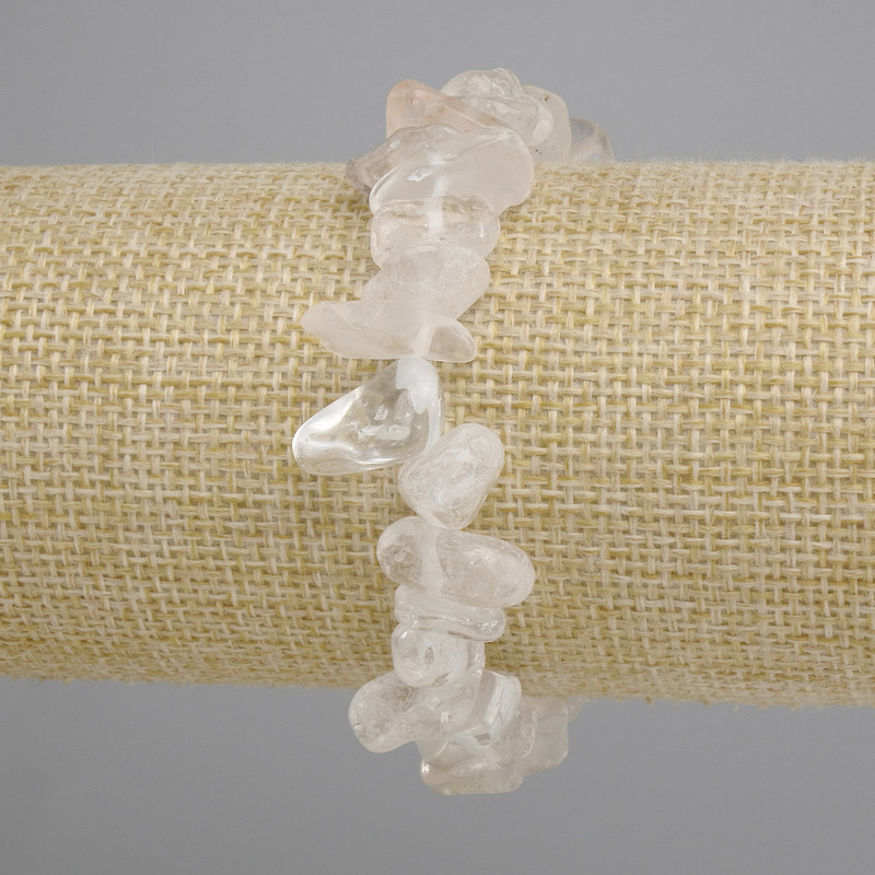 Bracelet Rock Crystal faceted beads, diameter 10-16×5-9 mm ±, length 18 cm ± stretch