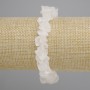 Bracelet Rock Crystal unpolished stones, diameter 8–14×5–7 mm ±, length 18 cm ± stretch