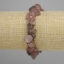 Bracelet Strawberry Quartz Chip, diameter 7-16×5-8 mm, 5 mm ±, length 18 cm ± stretch