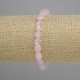 Bracelet Rose Quartz, tumbled beads, diameter 6-10 mm, 5×6-7 mm, 5 mm ±, length 18 cm ± stretch