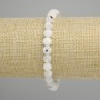 Adularia Bracelet, Smooth Bead, 7 mm Diameter, 18 cm Length ± Stretch
