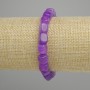 Sugilite Cube-Bead Bracelet, 7–8 mm diameter, 18 cm length, stretch