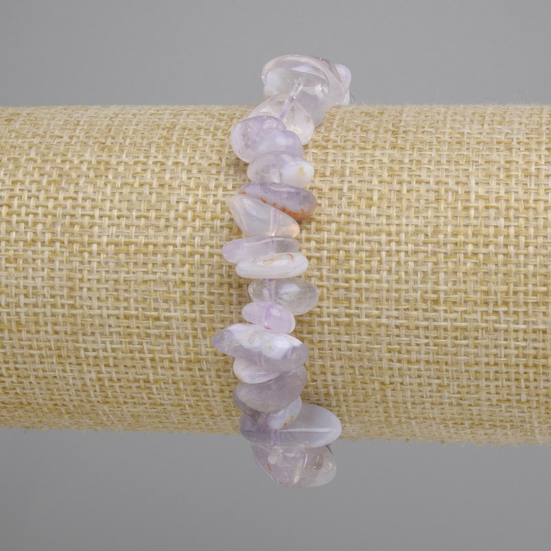 Bracelet with sapphirine tumbled beads, diameter 7-12×3-6 mm ±, length 18 cm ±, stretch