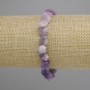 Lepidolite bracelet with tumbled beads, diameter 8.5–9 × 8–9 mm, length 18 cm, stretch