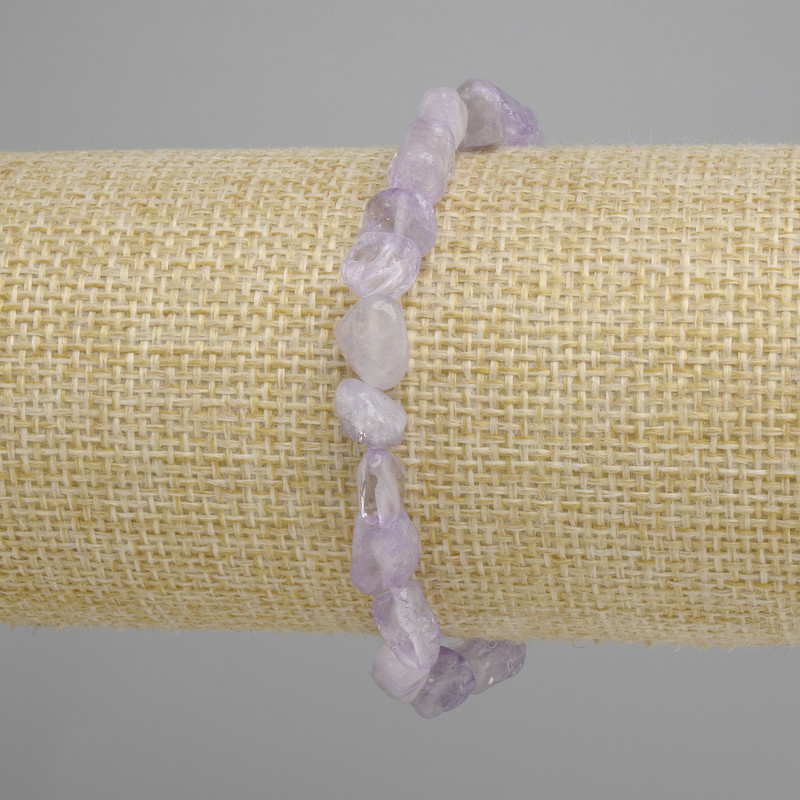 Amethyst faceted bead bracelet, diameter 6-11×6-7 mm, length 18 cm ±, stretch