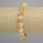 Bracelet Citrine Faceted Rhombus, diameter 9x9 mm ±, beads 3 mm ±, length 18 cm ±, stretch