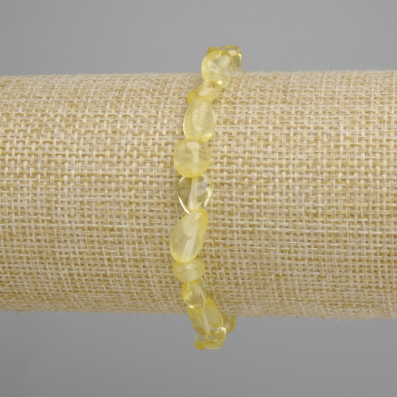Citrine tumbled bracelet, bead diameter 7-12×7-7, 5mm±, length 18 cm ± stretch