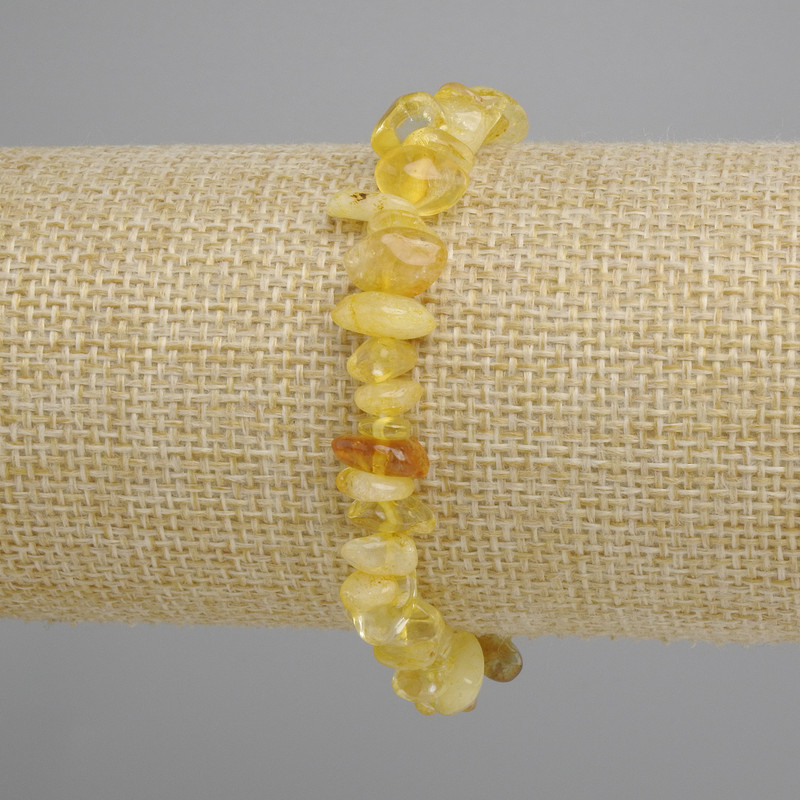 Citrine Chips Bracelet, diameter 8-11×3-6 mm ±, length 18 cm ±, stretch