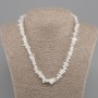 Adularia Chip Necklace, diameter 5-12×2-6 mm (±), length 45 cm with a 5 cm extender chain