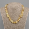 Necklace Citrine Chips, 9–20×5–10 mm, length 45 cm + 5 cm extender chain