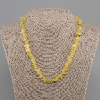 Citrine Chip Necklace, dimensions about 9–14×3–7 mm, length 45 cm + 5 cm extender chain