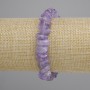 Amethyst chip bracelet, 9-15×4-6 mm, length 18 cm, stretch