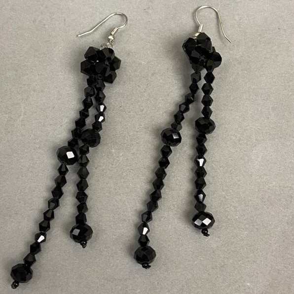 Earrings made of Czech crystal, length 90 mm+