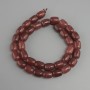 Strawberry Quartz Barrel Beads, 11x9 mm, length 38 cm ±