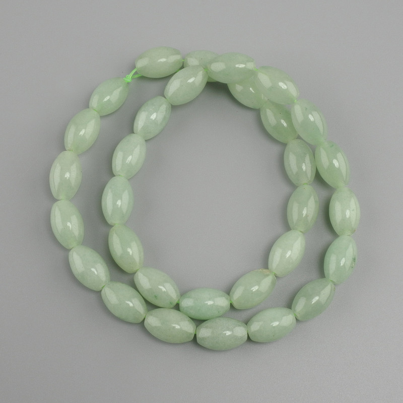 Jadeite Seed Beads, Grain Shape, Diameter 12 mm, 5×8 mm ±, Length 38 cm ±