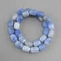 Agate barrel beads, 14x10 mm, on a 38 cm thread ±