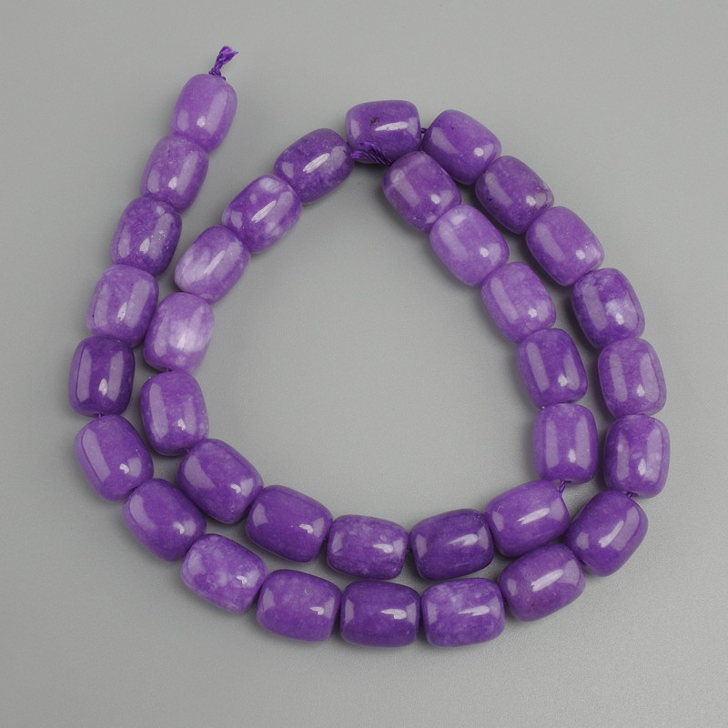 Sugilite barrel beads, diameter 10 mm, 5–11×9 mm ±, length 38 cm ±