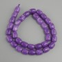 Sugilite barrel beads, diameter 10 mm, 5–11×9 mm ±, length 38 cm ±