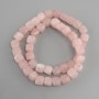 Pink cube beads, 8 mm diameter, 38 cm length